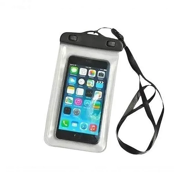 Capa de Celular à Prova D'Água com Cordão | Ideal para Praia, Piscina e Atividades ao Ar Livre