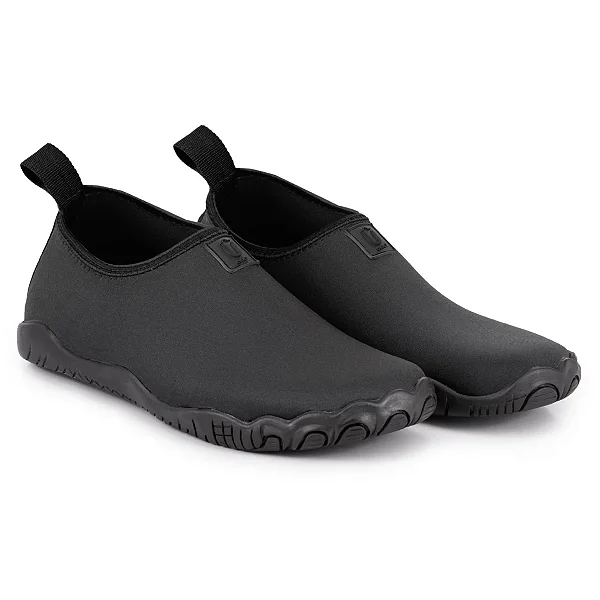 Sapatilha Aquática Neoprene Híbrida | Calce Fácil – Preto