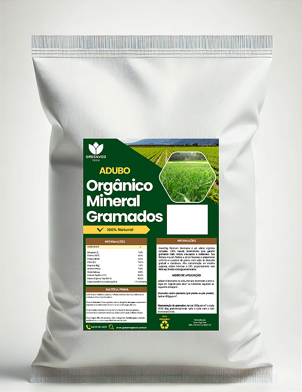 Adubo Orgânico Mineral Gramados