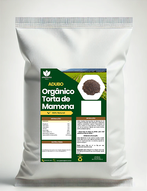Adubo Orgânico Torta de Mamona