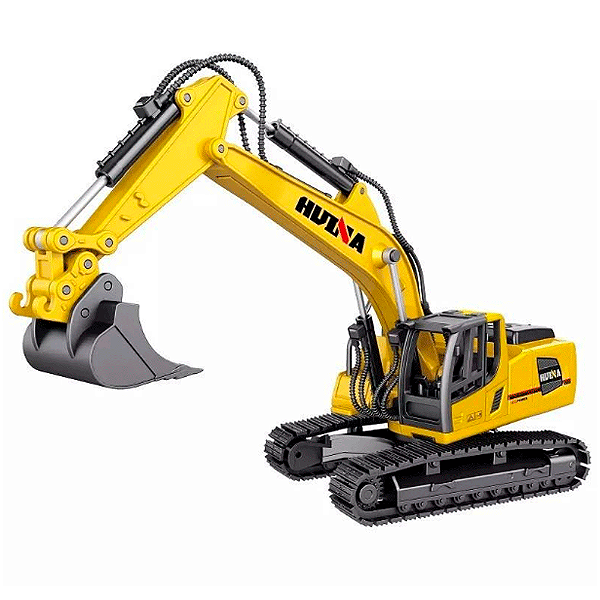 Miniatura Escavadeira Hidráulica Huina 1810 1/60 Detalhada