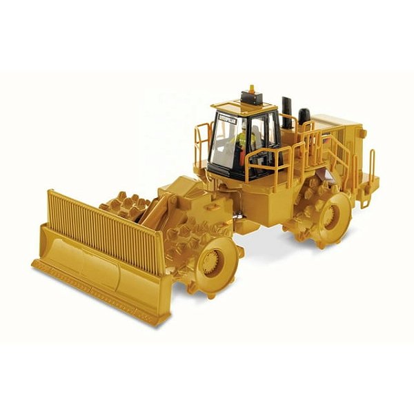 Miniatura Trator Compactador De Aterro Caterpillar 836H 1/50 Diecast Masters