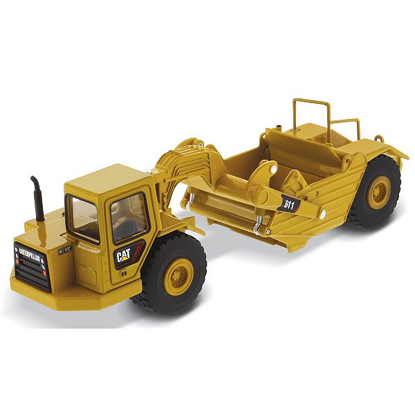 Miniatura Tratot Wheel Scraper Caterpillar 611 1/64 Diecast Masters