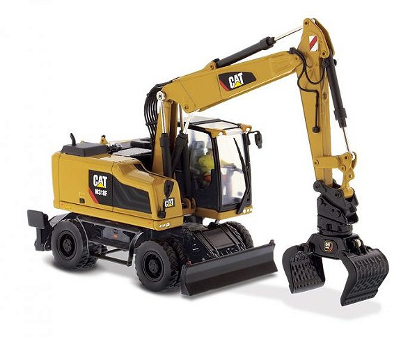 Miniatura Escavadeira de Rodas Caterpillar M318F 1/50 Diecast Masters