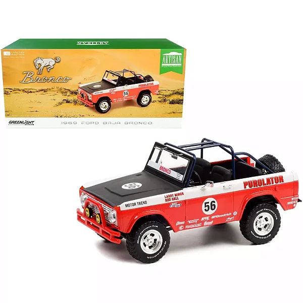 Miniatura Ford Bronco Baja 1976 Artissan Collection 1/18 Greenlight