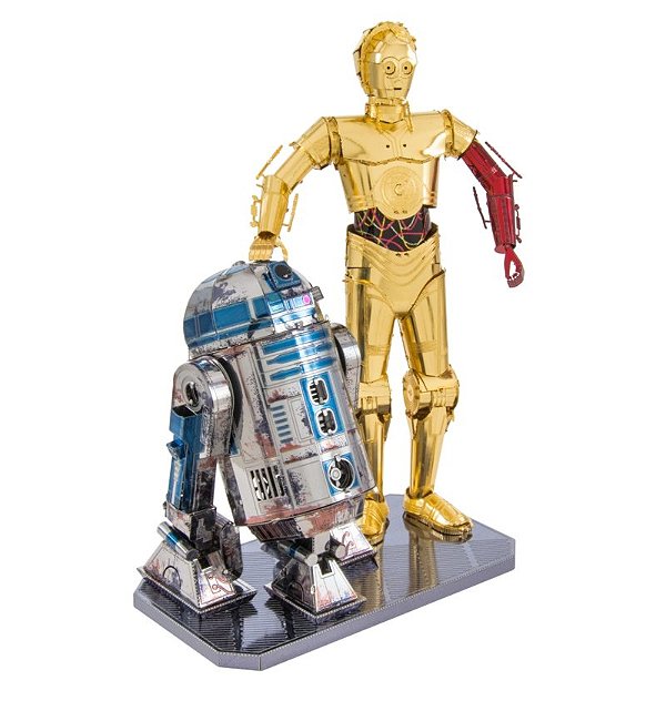 Miniatura De Montar Metal Earth Star Wars C-3PO & R2-D2
