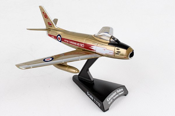 Miniatura Avião Acrobático RCAF Canadair Sabre Golden Haw 1/110 Daron Worldwide Trading