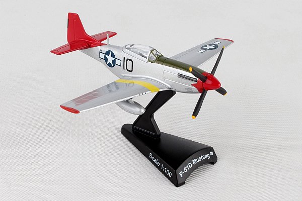 Miniatura Avião Caça Americano P-51D Mustang Tuskegee 1/100 Daron Worldwide Trading