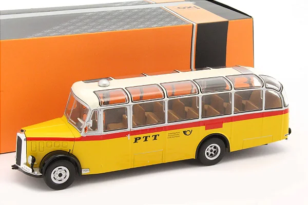 Miniatura Ônibus Suíço Saurer L4C 1959 1/43 IXO Models