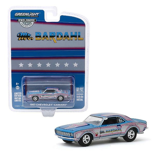 Miniatura Chevrolet Camaro 1967 Mr. Bardahl 1/64 GreenLight Hobby Exclusive