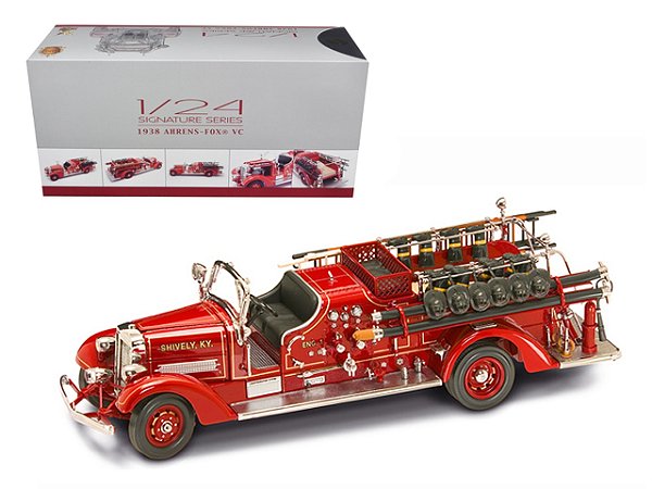 MINIATURA CAMINHÃO DE BOMBEIRO AHRENS-FOX 1938 ESCALA 1/24