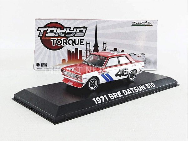 Miniatura Datsun 510 BRE 1971 #46 1/43 Greenlight Tokyo Torque