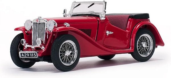 Miniatura MG TC Midget 1945-1949 Open 1/43 Vitesse Vermelho Clássico