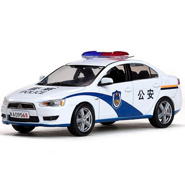 Miniatura Mitsubishi Lancer EX Viatura China Public Security (Gongan) 1/43 Vitesse Branco