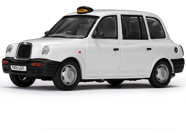 Miniatura London Taxi TX1 1998 1/43 Vitesse Branco Clássico