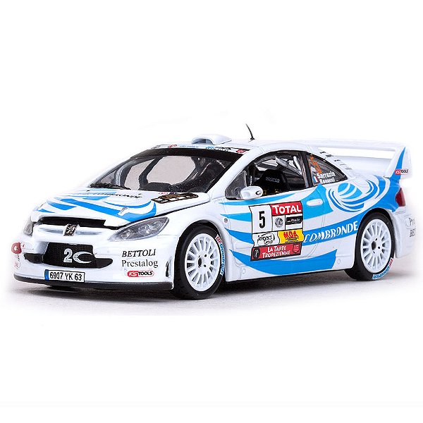Miniatura Peugeot 307 WRC #5 Stéphane Sarrazin 2011 1/43 Vitesse Branco