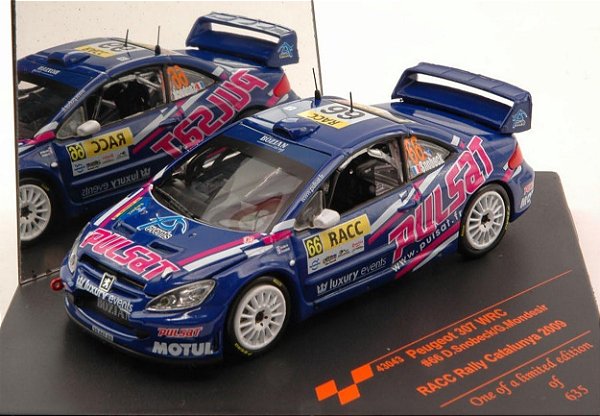 Miniatura Peugeot 307 WRC #66 Dany Snobeck 2009 1/43 Vitesse Azul