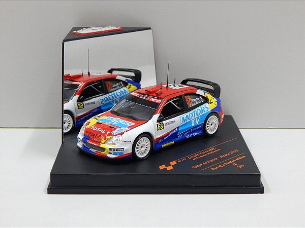 Miniatura Citroën Xsara WRC #68 Yvan Muller 2010 1/43 Vitesse Branco
