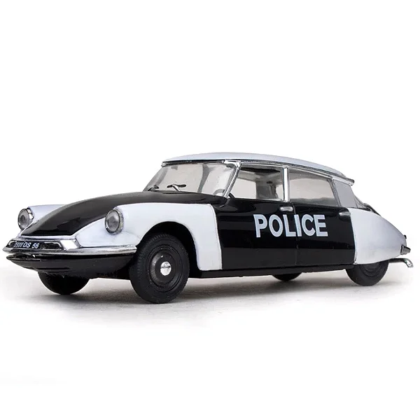 Miniatura Citroën DS19 Police de Paris 1960 1/43 Vitesse Branco/Preto