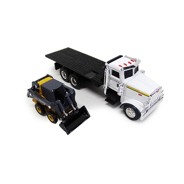 Miniatura Caminhão Peterbil 367 Carregadeira John Deere 1/64