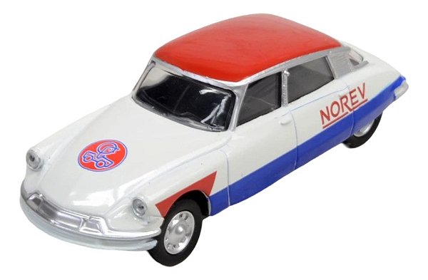 Miniatura Citroën DS19 Cycliste 1958 1/64 Norev Azul e Branco