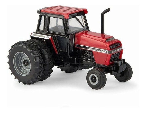 MINIATURA TRATOR CASE IH COM CABINE 2WD ESCALA 1/64 ERTL