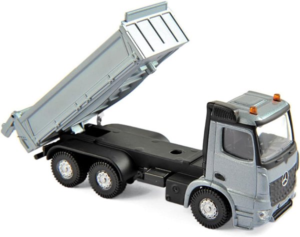 Miniatura Caminhão Mercedes-Benz Arocs 1/64 Norev Cinza Industrial
