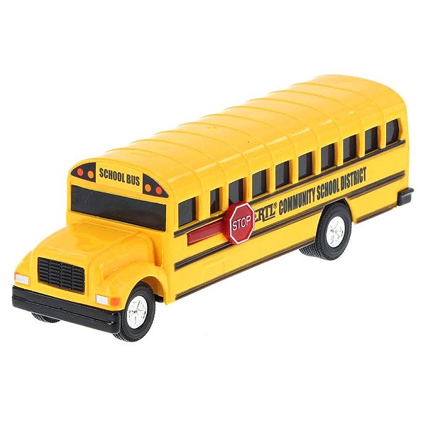 Miniatura Ônibus Escolar Americano School Bus 1/64 Tomy ERTL Amarelo
