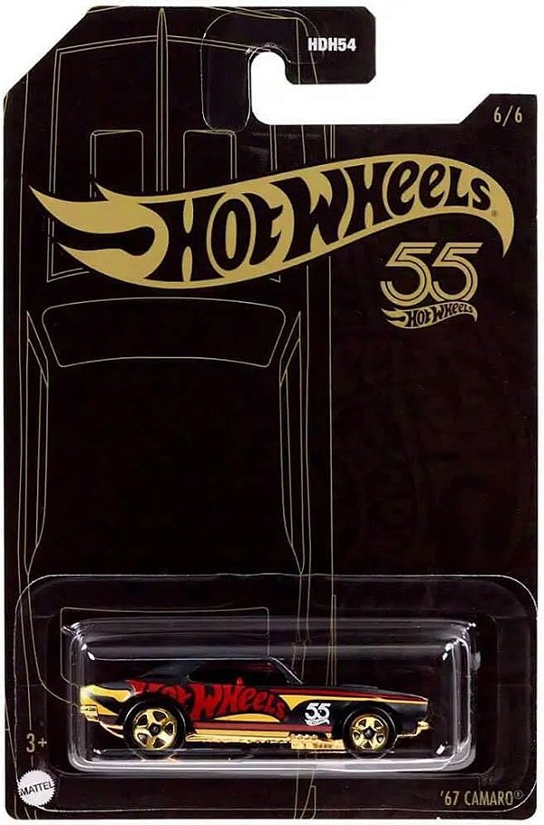Miniatura 1/64 Hot Wheels Camaro 1967 55 Anniversary 6/6
