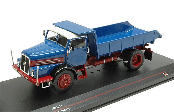 Miniatura Camião IFA H6 1957 Azul e Vermelho 1/43 IST Models - Edição Clássica