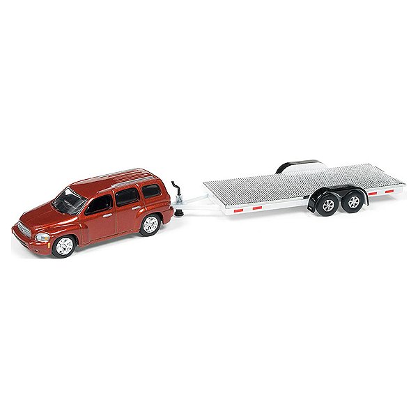 Miniatura Chevrolet HHR com Reboque Truck and Trailer 1/64 Johnny Lightning