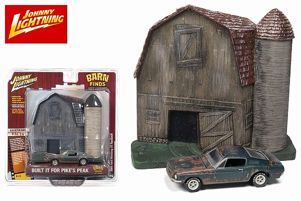 DIORAMA FORD MUSTANG 1968 1/64 JOHNNY LIGHTNING COM CELEIRO