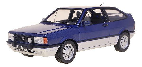 Miniatura 1/24 Volkswagen Gol GTI 1989 Azul Mônaco Detalhado