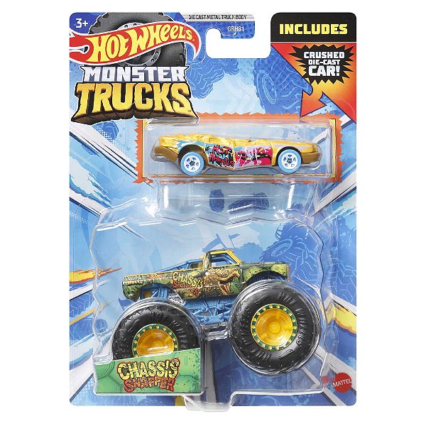 Miniatura Hot Wheels Monster Trucks Chassis Snapper 3669)