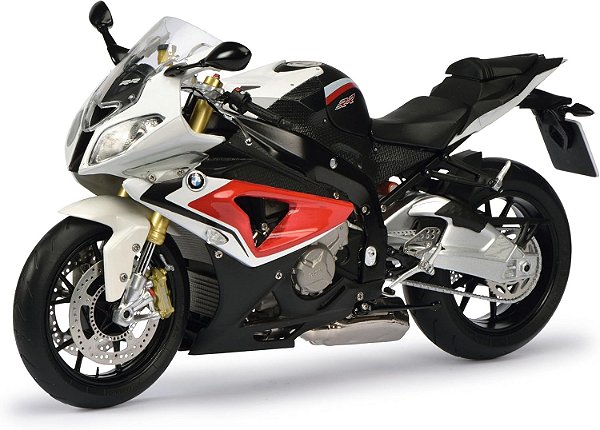 Miniatura Moto BMW S 1000 RR 1/10 Schuco Preto/Branco/Vermelho