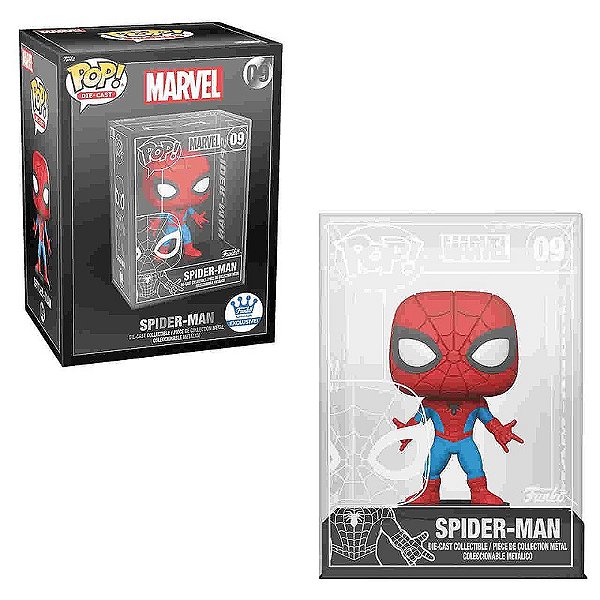 Funko Pop! Die-Cast Marvel Homem-Aranha #09 - Metal Fundido com Case Premium