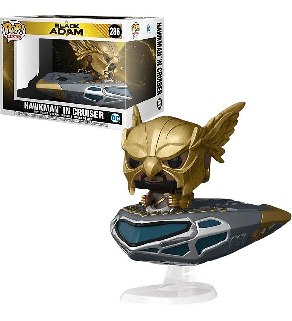 Funko Pop! Rides: Black Adam - Hawkman in Cruiser #286 - Original