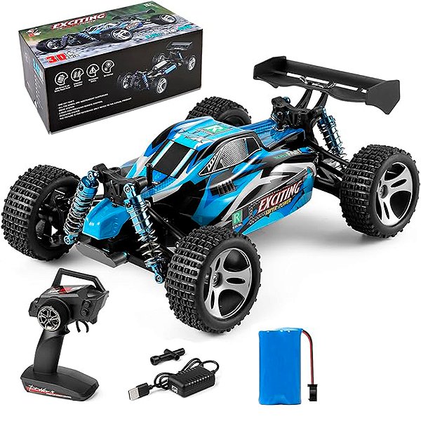 Automodelo Wltoys Exciting 4x4 1/18 | Mini Buggy 30kmh com LED
