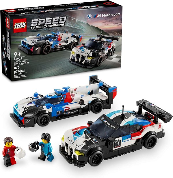 LEGO Speed Champions BMW M4 GT3 e BMW M Hybrid V8 676 peças