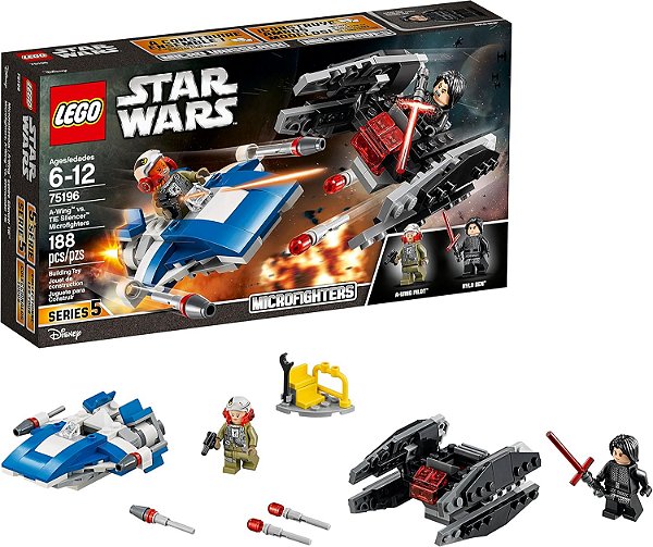LEGO Star Wars Microfighters A-Wing vs. TIE Silencer - 188 Peças 75196