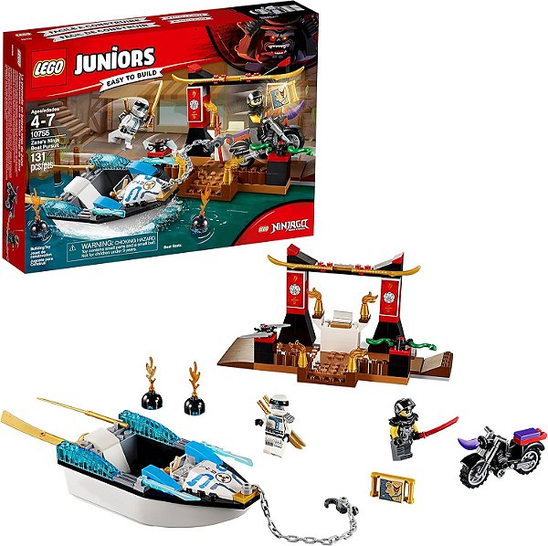 LEGO Juniors Ninjago Zane's Ninja Boat Pursuit - 131 Peças 10755