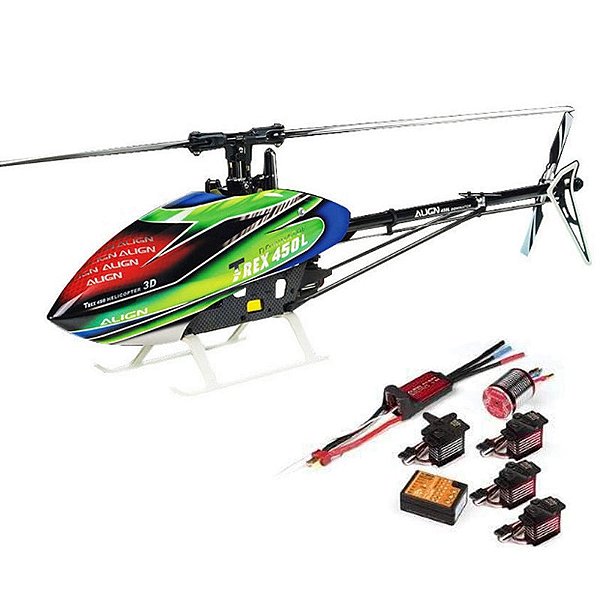 Helicóptero Align T-REX 450L Dominator 6S Combo - RH45E10XT
