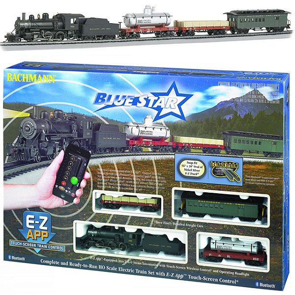 FERRORAMA COM TREM TRILHOS BACHMANN BLUE STAR SET/E-Z  1/87