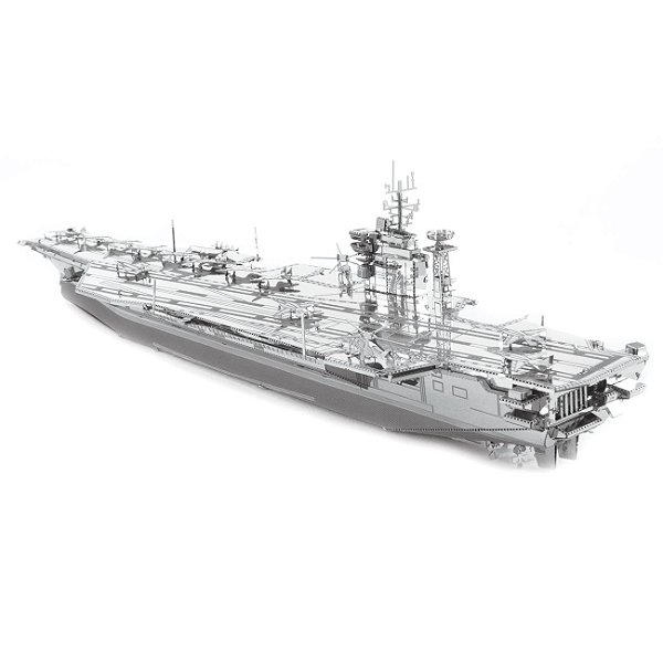 Miniatura De Montar Porta-Aviões USS Theodore Roosevelt CVN-71 Iconx ICX022 Metal Earth