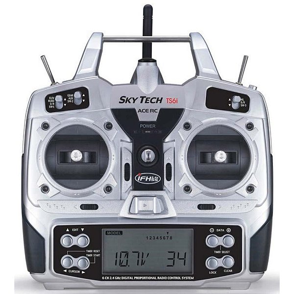 Rádio Controle  Aeromodelismo 6CH Ace Hobbies TS6I 2.4GHZ