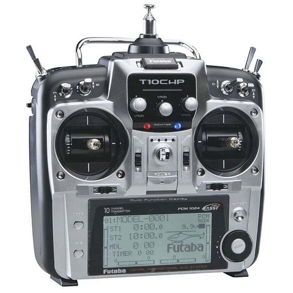 Rádio Para Aeromodelismo Futaba 10CH 72MHz PCM 1024 Heli - Sistema R3110DPS
