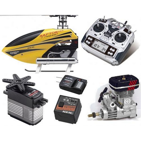 Helicóptero Controle Remoto Raptor 50 RTF TTR4853-F09M2A1