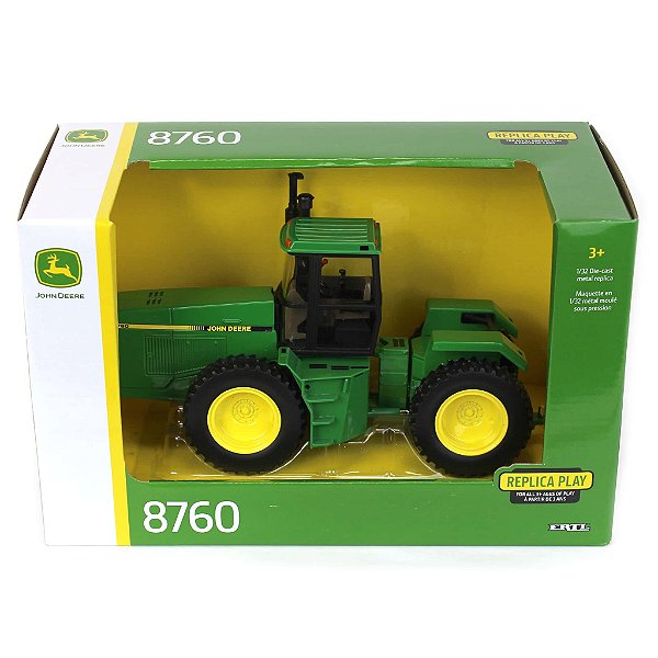 Miniatura Trator Agrícola John Deere 8760 ERTL 1/64 Articulado de Metal Prestige Collection