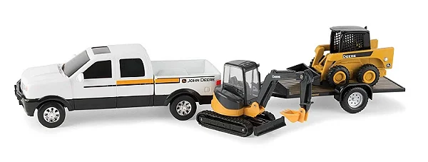 Conjunto de Veículos Construção John Deere Escala 1:32 ERTL