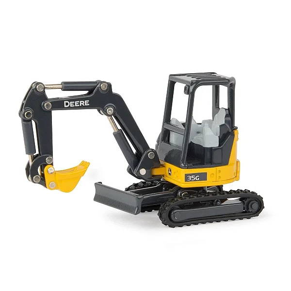 Miniatura Escavadeira Compacta John Deere 35G Escala 1/50 Metal Diecast